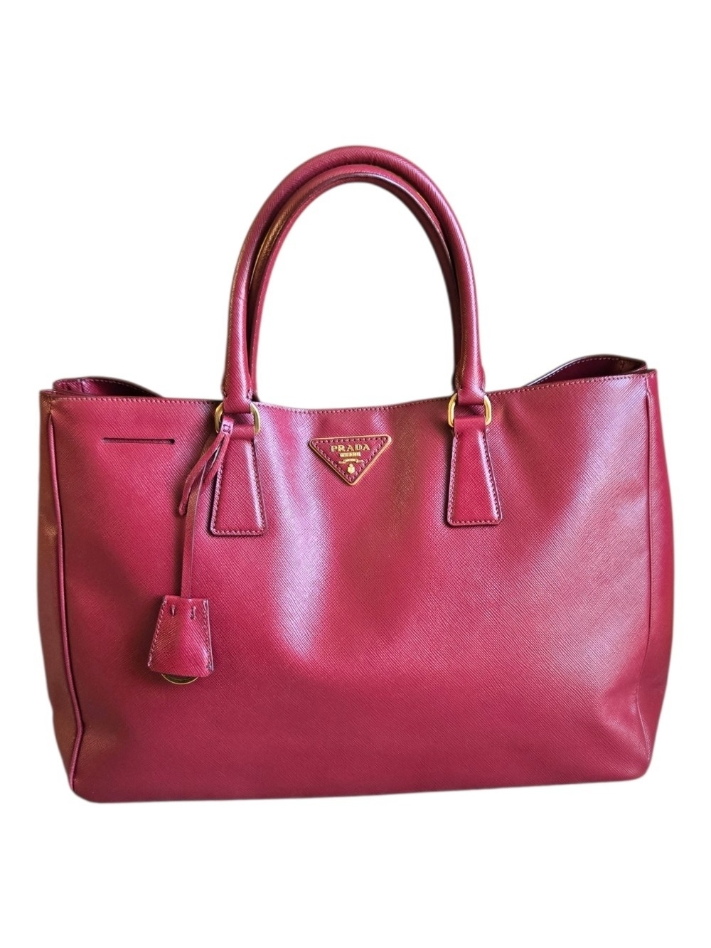 Prada Saffiano Lux Leather Tote - Raspberry Pink